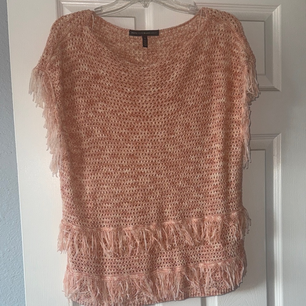 White House Black Market Pink Fringe Camisole